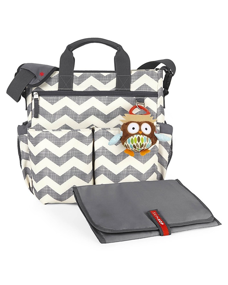 skip hop changing bag grey